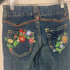 Y2K marykate and Ashley Embroidered Floral Blue Jeans